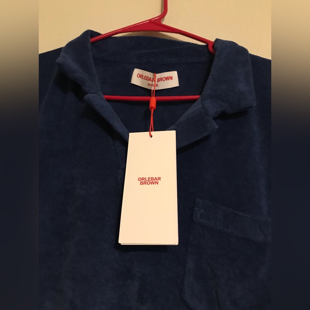 Orlebar Brown Blue Terry Cloth Shirt - image 4